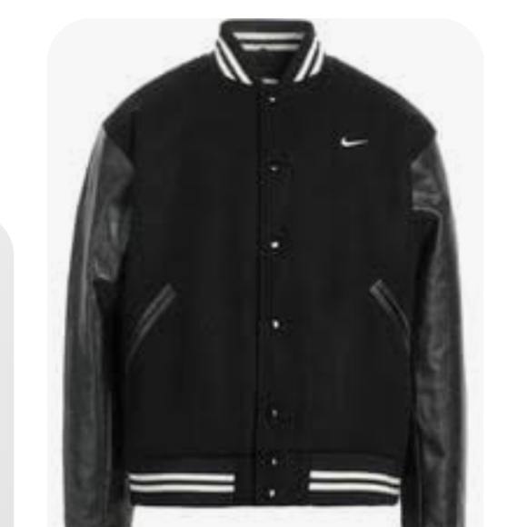 Nike Wool/Leather Authentic Varsity Jacket Medium NWT - Picture 1 of 13